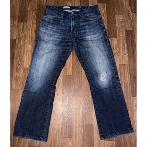 AG Adriano Goldschmied The Protégé Straight Leg Jeans Distressed Denim 33x34